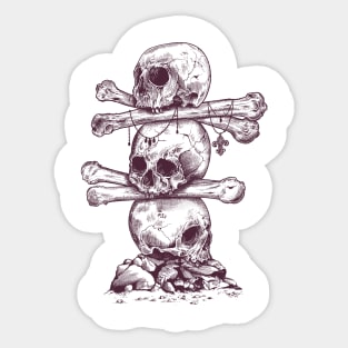 Skull Totem Sticker